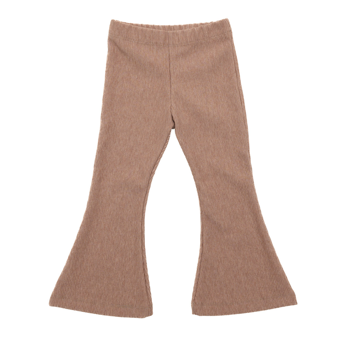 Flared Rib Legging - Melange Clay Pink