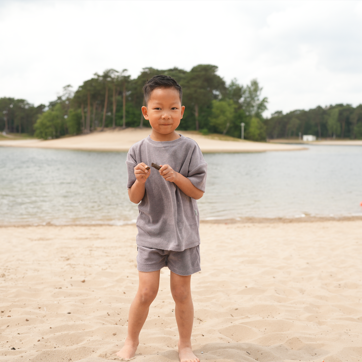 Oversized Shirt Badstof - Old Purple