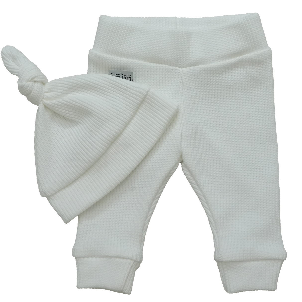 Newborn Muts + Broek -Gebreid Ecru