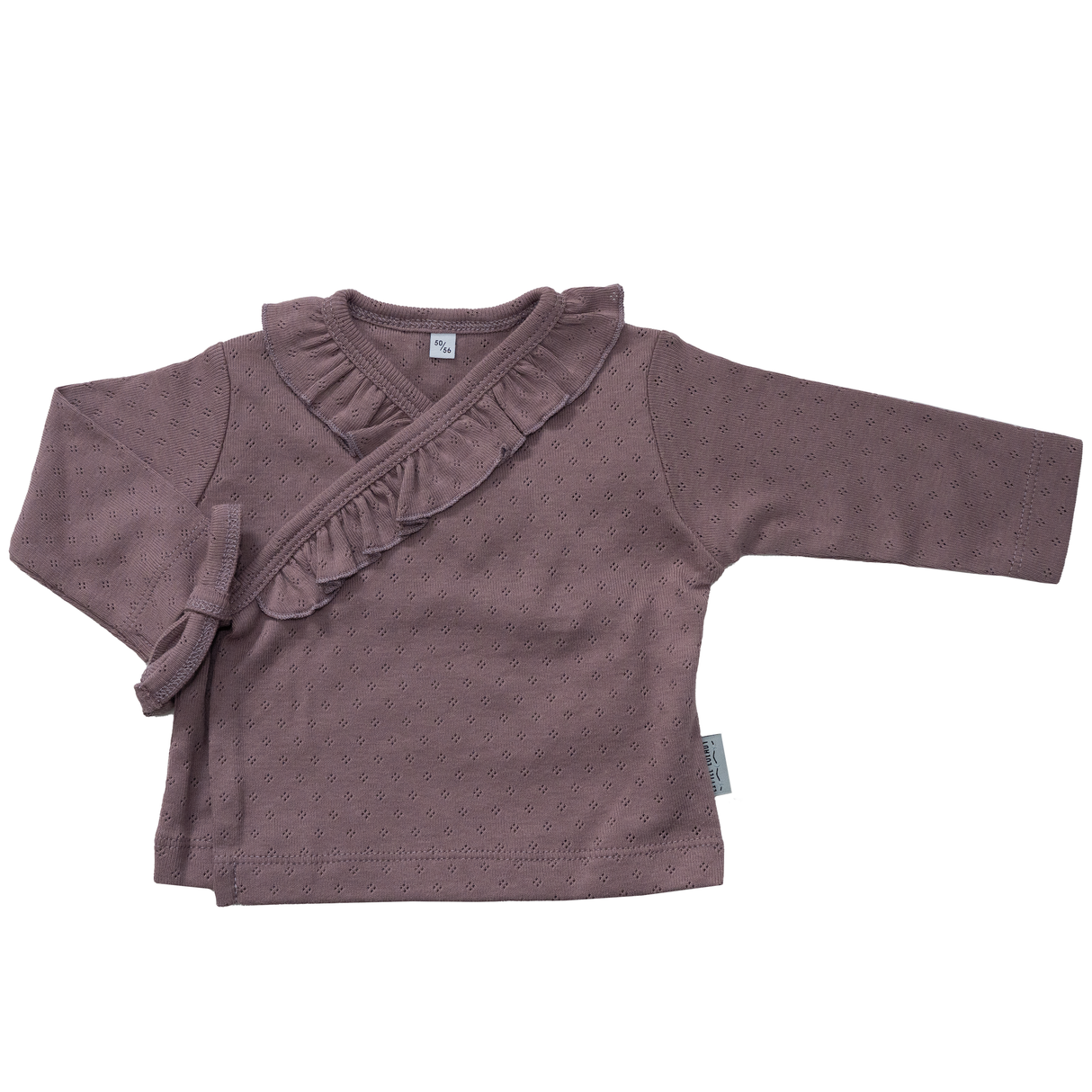 Overslagshirt Ruffle Kraag Pointelle - Old Mauve