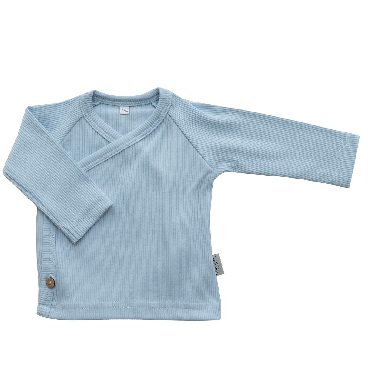 Overslagshirt Small Rib - Baby Blue