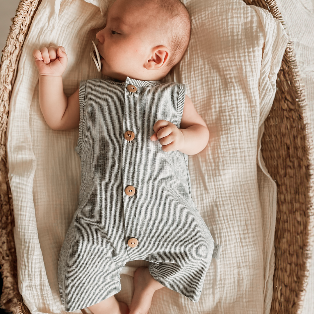 Romper Stripes Linen