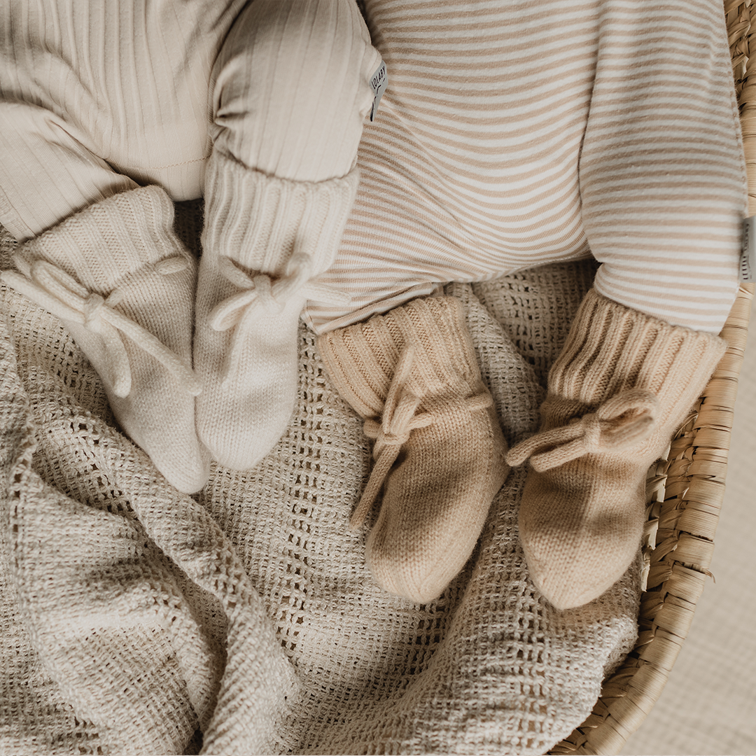 Merino Wol Slofjes - Warm Beige