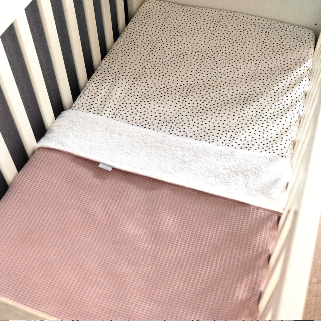 Winterdeken Dubbellaags Teddy + Gewone Wafelstof - (diverse afmetingen)