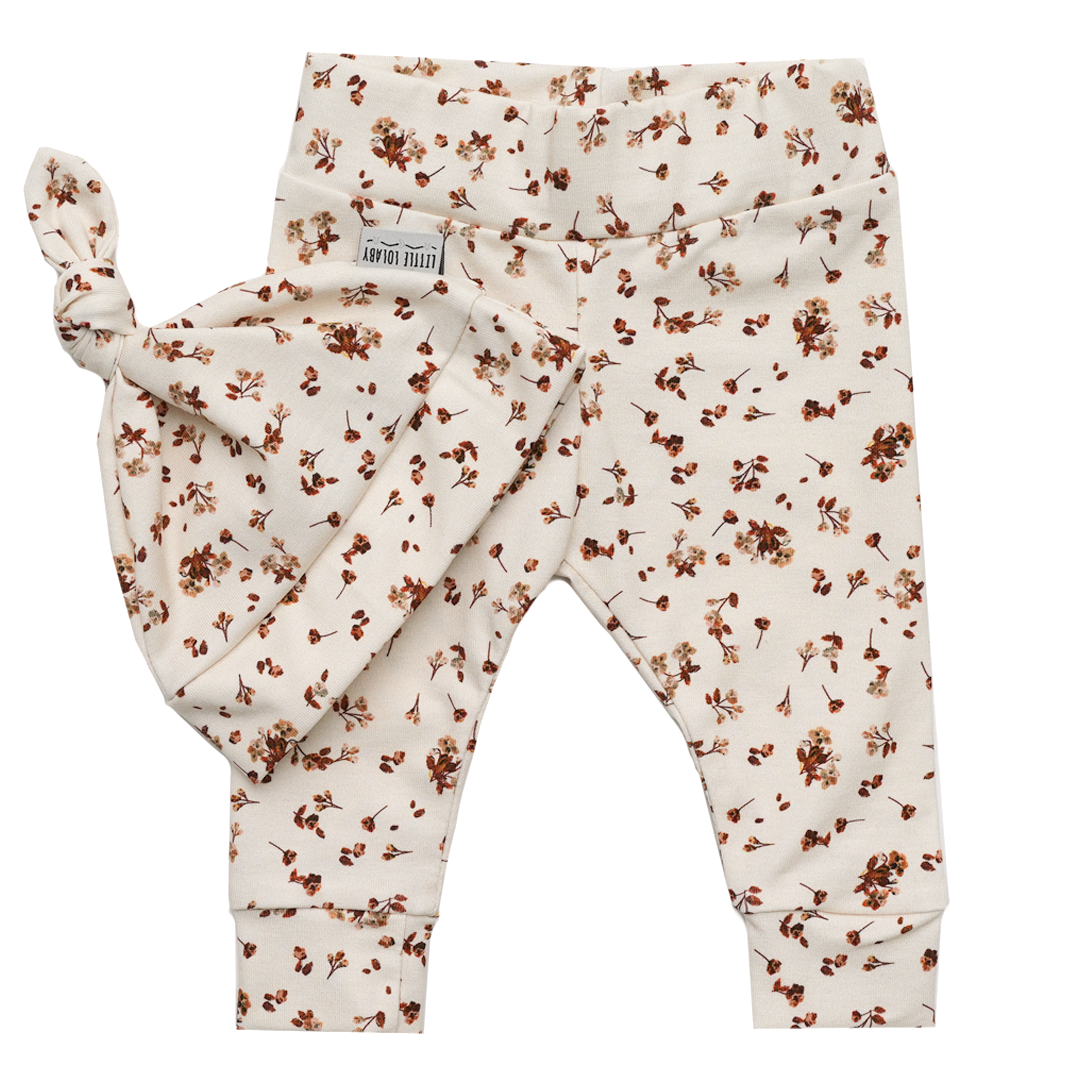 Newborn Muts + Broek - Fleurs
