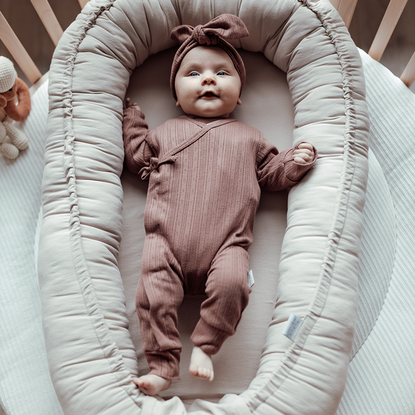 Babynestje Gewassen Katoen Sand
