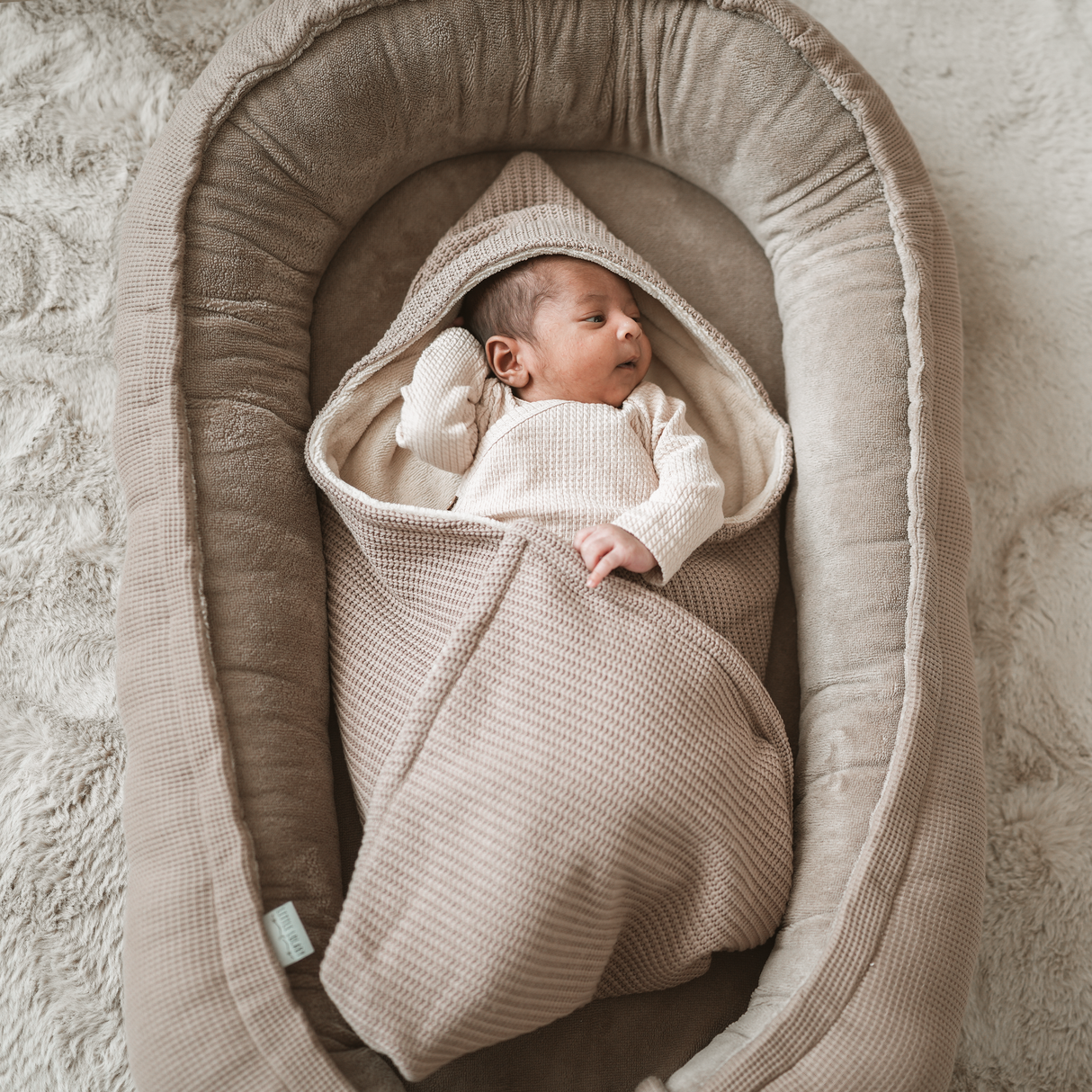 Wikkeldoek Knit - Bamboekatoen Taupe