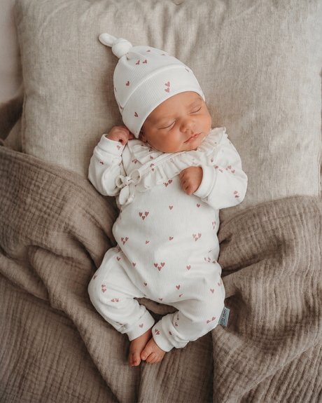Boxpakje Met Strikje Ruffle Little Hearts - Clay Pink