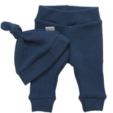 Newborn Muts + Broek - Gebreid Navy