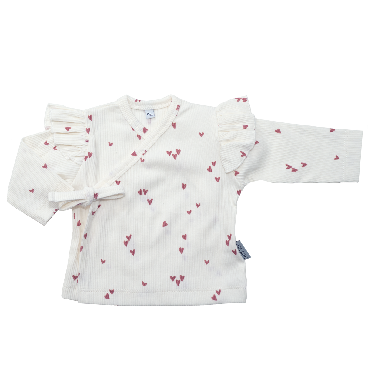 Overslagshirt Ruffle - Little Hearts Clay Pink